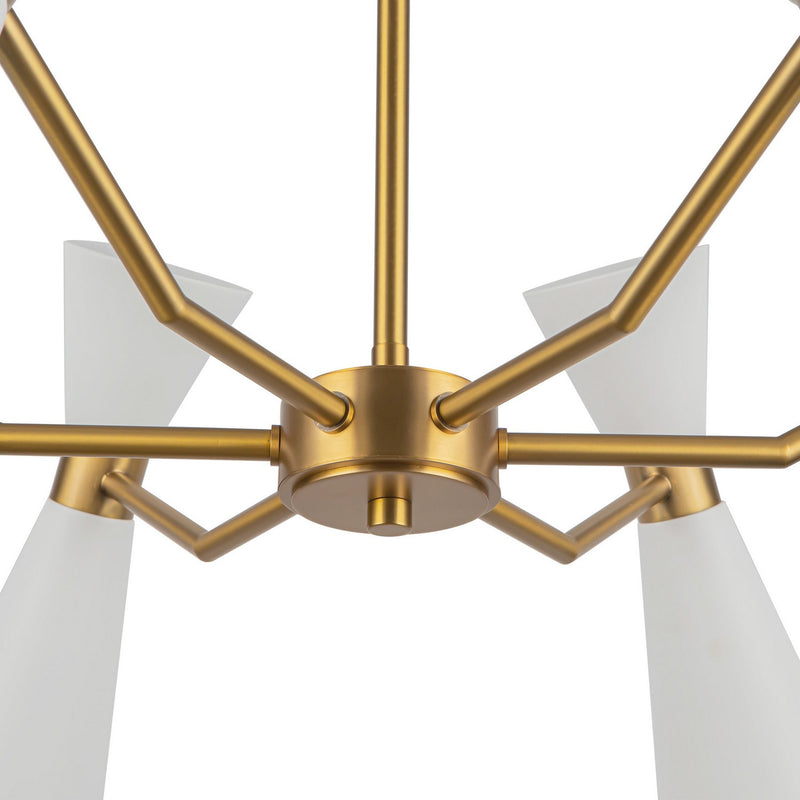 Alora - CH574632WHAG - Six Light Chandelier - Blake - White/Aged Gold