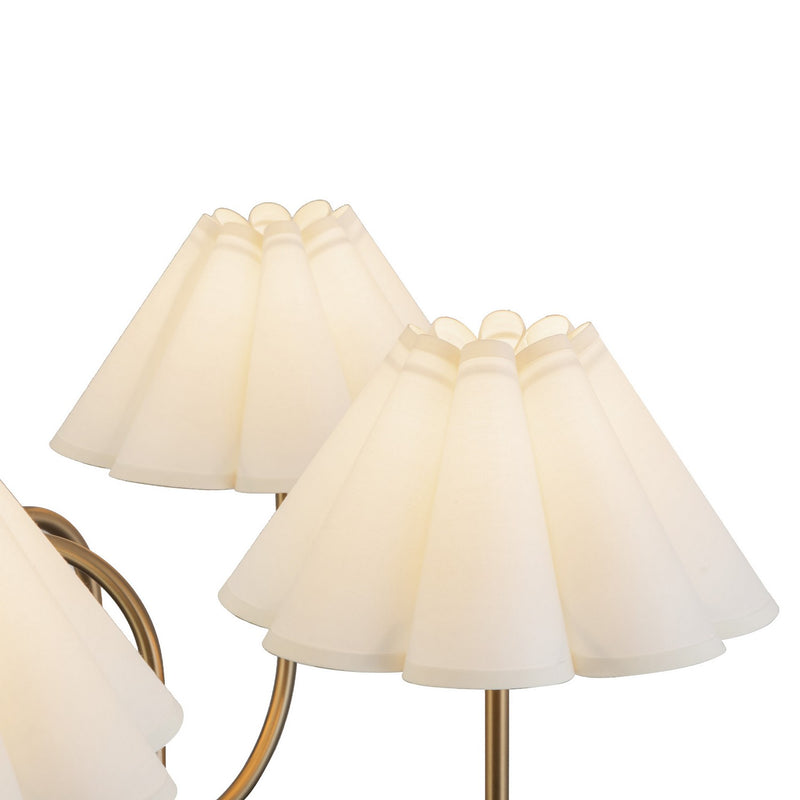 Five Light Chandelier<br /><span style="color:#4AB0CE;">Entrega: 4-10 dias en USA</span><br /><span style="color:#4AB0CE;font-size:60%;">PREGUNTE POR ENTREGA EN PANAMA</span><br />Collection: Rosemary<br />Finish: Brushed Gold/Folded White