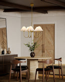 Five Light Chandelier<br /><span style="color:#4AB0CE;">Entrega: 4-10 dias en USA</span><br /><span style="color:#4AB0CE;font-size:60%;">PREGUNTE POR ENTREGA EN PANAMA</span><br />Collection: Rosemary<br />Finish: Brushed Gold/Folded White