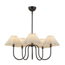 Five Light Chandelier<br /><span style="color:#4AB0CE;">Entrega: 4-10 dias en USA</span><br /><span style="color:#4AB0CE;font-size:60%;">PREGUNTE POR ENTREGA EN PANAMA</span><br />Collection: Rosemary<br />Finish: Matte Black/Folded White