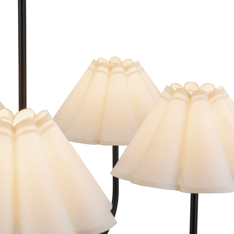 Five Light Chandelier<br /><span style="color:#4AB0CE;">Entrega: 4-10 dias en USA</span><br /><span style="color:#4AB0CE;font-size:60%;">PREGUNTE POR ENTREGA EN PANAMA</span><br />Collection: Rosemary<br />Finish: Matte Black/Folded White
