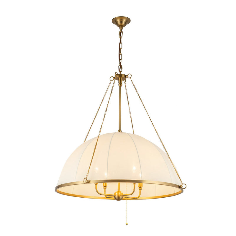 Four Light Chandelier<br /><span style="color:#4AB0CE;">Entrega: 4-10 dias en USA</span><br /><span style="color:#4AB0CE;font-size:60%;">PREGUNTE POR ENTREGA EN PANAMA</span><br />Collection: Crosby<br />Finish: Brushed Gold