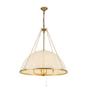 Four Light Chandelier<br /><span style="color:#4AB0CE;">Entrega: 4-10 dias en USA</span><br /><span style="color:#4AB0CE;font-size:60%;">PREGUNTE POR ENTREGA EN PANAMA</span><br />Collection: Crosby<br />Finish: Brushed Gold