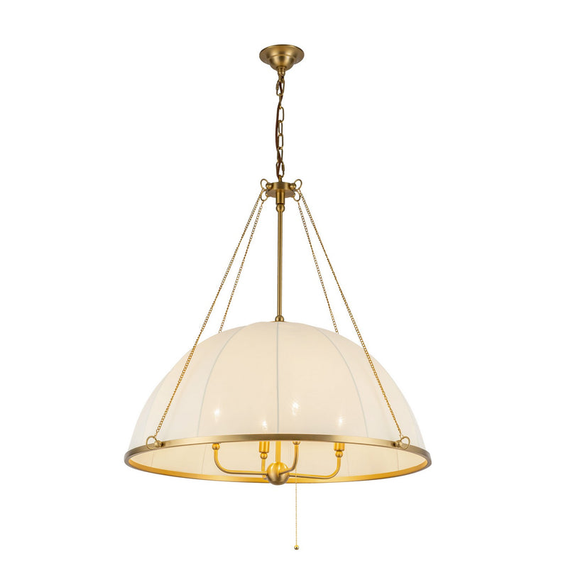 Four Light Chandelier<br /><span style="color:#4AB0CE;">Entrega: 4-10 dias en USA</span><br /><span style="color:#4AB0CE;font-size:60%;">PREGUNTE POR ENTREGA EN PANAMA</span><br />Collection: Crosby<br />Finish: Brushed Gold