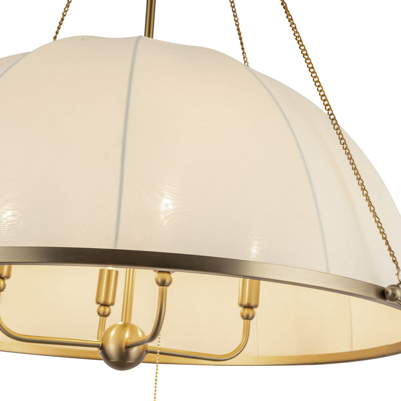 Four Light Chandelier<br /><span style="color:#4AB0CE;">Entrega: 4-10 dias en USA</span><br /><span style="color:#4AB0CE;font-size:60%;">PREGUNTE POR ENTREGA EN PANAMA</span><br />Collection: Crosby<br />Finish: Brushed Gold