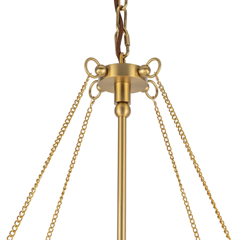 Four Light Chandelier<br /><span style="color:#4AB0CE;">Entrega: 4-10 dias en USA</span><br /><span style="color:#4AB0CE;font-size:60%;">PREGUNTE POR ENTREGA EN PANAMA</span><br />Collection: Crosby<br />Finish: Brushed Gold