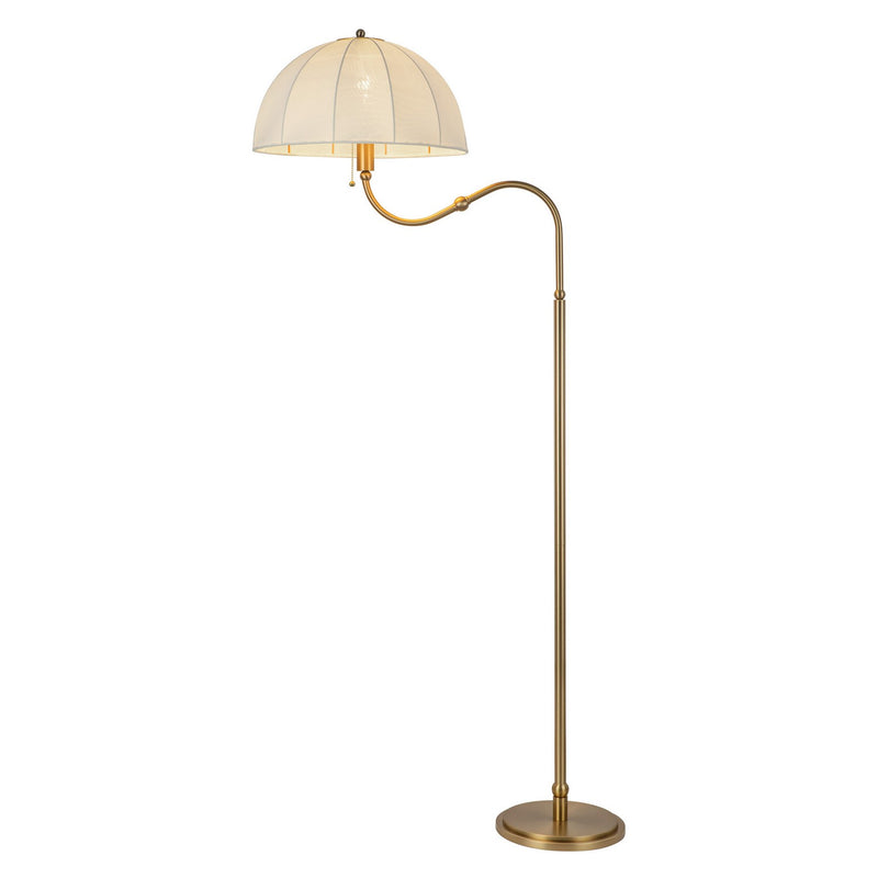 One Light Floor Lamp<br /><span style="color:#4AB0CE;">Entrega: 4-10 dias en USA</span><br /><span style="color:#4AB0CE;font-size:60%;">PREGUNTE POR ENTREGA EN PANAMA</span><br />Collection: Crosby<br />Finish: Brushed Gold