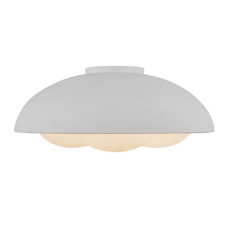 Three Light Flush Mount<br /><span style="color:#4AB0CE;">Entrega: 4-10 dias en USA</span><br /><span style="color:#4AB0CE;font-size:60%;">PREGUNTE POR ENTREGA EN PANAMA</span><br />Collection: Robyn<br />Finish: Antique White/Opal Glass