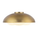 Three Light Flush Mount<br /><span style="color:#4AB0CE;">Entrega: 4-10 dias en USA</span><br /><span style="color:#4AB0CE;font-size:60%;">PREGUNTE POR ENTREGA EN PANAMA</span><br />Collection: Robyn<br />Finish: Brushed Gold/Opal Glass
