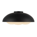 Three Light Flush Mount<br /><span style="color:#4AB0CE;">Entrega: 4-10 dias en USA</span><br /><span style="color:#4AB0CE;font-size:60%;">PREGUNTE POR ENTREGA EN PANAMA</span><br />Collection: Robyn<br />Finish: Matte Black/Opal Glass