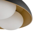 Three Light Flush Mount<br /><span style="color:#4AB0CE;">Entrega: 4-10 dias en USA</span><br /><span style="color:#4AB0CE;font-size:60%;">PREGUNTE POR ENTREGA EN PANAMA</span><br />Collection: Robyn<br />Finish: Matte Black/Opal Glass