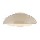 Three Light Flush Mount<br /><span style="color:#4AB0CE;">Entrega: 4-10 dias en USA</span><br /><span style="color:#4AB0CE;font-size:60%;">PREGUNTE POR ENTREGA EN PANAMA</span><br />Collection: Robyn<br />Finish: Pearl White/Opal Glass
