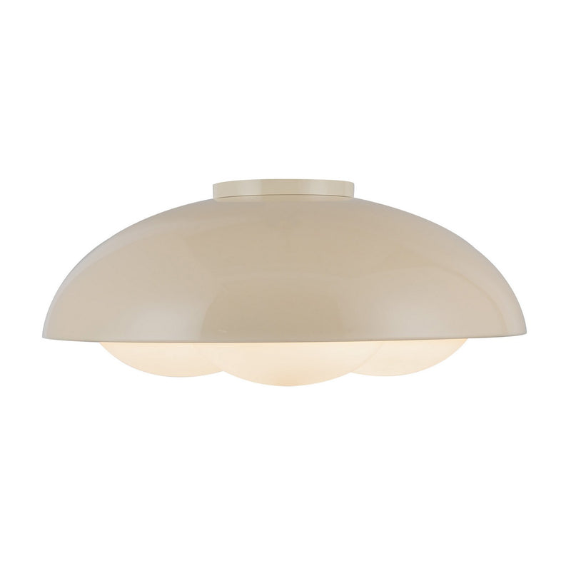 Three Light Flush Mount<br /><span style="color:#4AB0CE;">Entrega: 4-10 dias en USA</span><br /><span style="color:#4AB0CE;font-size:60%;">PREGUNTE POR ENTREGA EN PANAMA</span><br />Collection: Robyn<br />Finish: Pearl White/Opal Glass