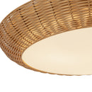 Alora - FM511421RA - Three Light Flush Mount - Merida - Rattan