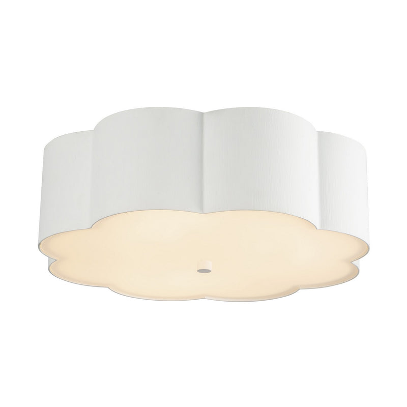 Three Light Flush Mount<br /><span style="color:#4AB0CE;">Entrega: 1-2 semanas en USA</span><br /><span style="color:#4AB0CE;font-size:60%;">PREGUNTE POR ENTREGA EN PANAMA</span><br />Collection: Blossom<br />Finish: Antique White
