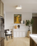 Three Light Flush Mount<br /><span style="color:#4AB0CE;">Entrega: 4-10 dias en USA</span><br /><span style="color:#4AB0CE;font-size:60%;">PREGUNTE POR ENTREGA EN PANAMA</span><br />Collection: Blossom<br />Finish: Antique White