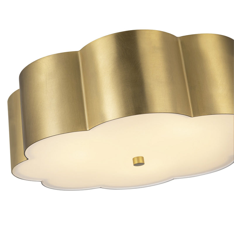 Alora - FM603314BG - Three Light Flush Mount - Blossom - Brushed Gold