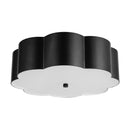 Three Light Flush Mount<br /><span style="color:#4AB0CE;">Entrega: 4-10 dias en USA</span><br /><span style="color:#4AB0CE;font-size:60%;">PREGUNTE POR ENTREGA EN PANAMA</span><br />Collection: Blossom<br />Finish: Matte Black