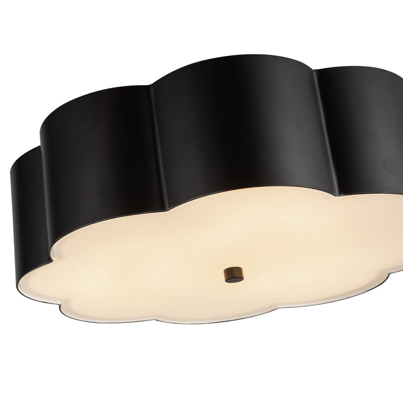 Alora - FM603314MB - Three Light Flush Mount - Blossom - Matte Black