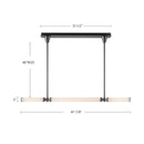 Alora - LP348148UBFR-UNV - LED Linear Pendant - Edwin - Urban Bronze/Frosted Ribbed Glass