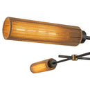 Four Light Linear Pendant<br /><span style="color:#4AB0CE;">Entrega: 4-10 dias en USA</span><br /><span style="color:#4AB0CE;font-size:60%;">PREGUNTE POR ENTREGA EN PANAMA</span><br />Collection: Colby<br />Finish: Matte Black/Tan Jute