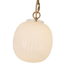 Three Light Pendant<br /><span style="color:#4AB0CE;">Entrega: 4-10 dias en USA</span><br /><span style="color:#4AB0CE;font-size:60%;">PREGUNTE POR ENTREGA EN PANAMA</span><br />Collection: Cherise<br />Finish: Brushed Gold/Glossy Ribbed Opal Glass