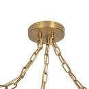 Three Light Pendant<br /><span style="color:#4AB0CE;">Entrega: 4-10 dias en USA</span><br /><span style="color:#4AB0CE;font-size:60%;">PREGUNTE POR ENTREGA EN PANAMA</span><br />Collection: Cherise<br />Finish: Brushed Gold/Glossy Ribbed Opal Glass