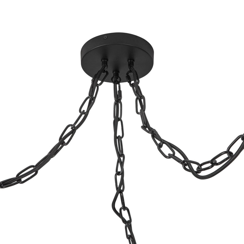 Alora - MP579707MBGR - Three Light Pendant - Cherise - Matte Black/Glossy Ribbed Opal Glass