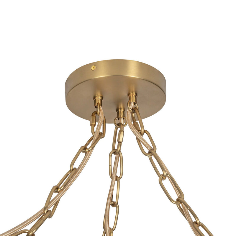 Alora - MP579712BGGR - Three Light Pendant - Cherise - Brushed Gold/Glossy Ribbed Opal Glass