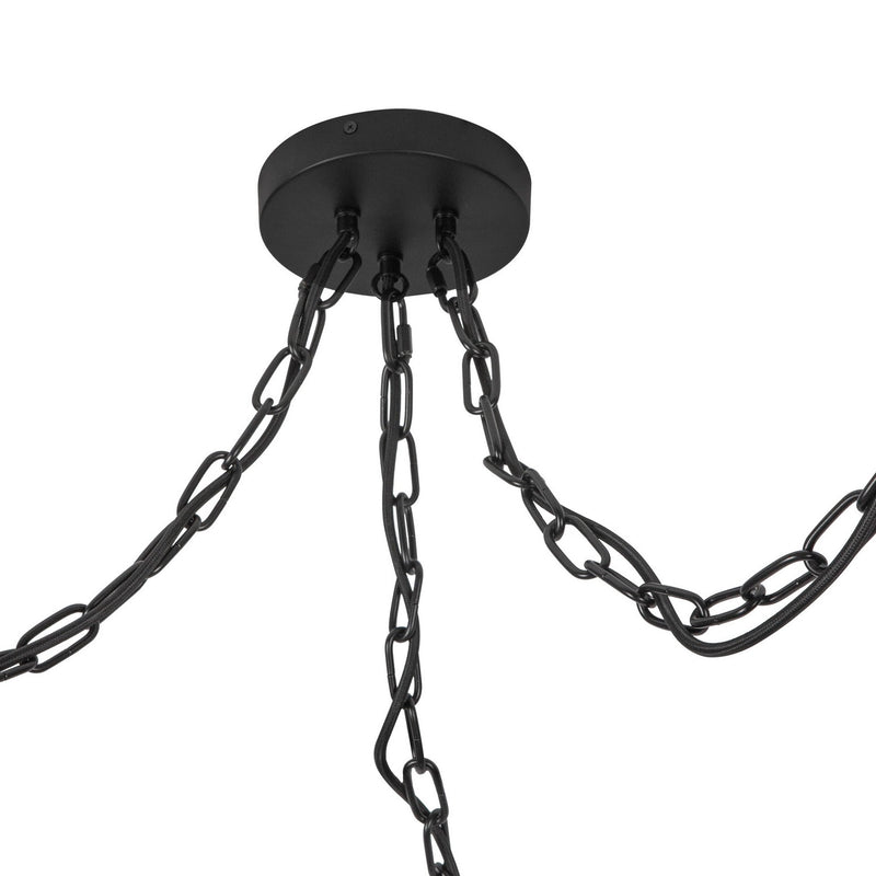 Alora - MP579712MBGR - Three Light Pendant - Cherise - Matte Black/Glossy Ribbed Opal Glass