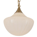 Three Light Pendant<br /><span style="color:#4AB0CE;">Entrega: 4-10 dias en USA</span><br /><span style="color:#4AB0CE;font-size:60%;">PREGUNTE POR ENTREGA EN PANAMA</span><br />Collection: Farrah<br />Finish: Brushed Gold/Glossy Ribbed Opal Glass