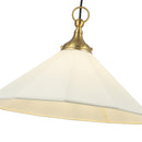 One Light Pendant<br /><span style="color:#4AB0CE;">Entrega: 0-1 semanas en USA</span><br /><span style="color:#4AB0CE;font-size:60%;">PREGUNTE POR ENTREGA EN PANAMA</span><br />Collection: Ellen<br />Finish: Brushed Gold/White Linen