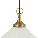 One Light Pendant<br /><span style="color:#4AB0CE;">Entrega: 7-8 semanas en USA</span><br /><span style="color:#4AB0CE;font-size:60%;">PREGUNTE POR ENTREGA EN PANAMA</span><br />Collection: Ellen<br />Finish: Brushed Gold/White Linen