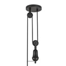 One Light Pendant<br /><span style="color:#4AB0CE;">Entrega: 4-10 dias en USA</span><br /><span style="color:#4AB0CE;font-size:60%;">PREGUNTE POR ENTREGA EN PANAMA</span><br />Collection: Ellen<br />Finish: Matte Black/White Linen