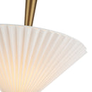 One Light Pendant<br /><span style="color:#4AB0CE;">Entrega: 4-10 dias en USA</span><br /><span style="color:#4AB0CE;font-size:60%;">PREGUNTE POR ENTREGA EN PANAMA</span><br />Collection: Bridgette<br />Finish: Brushed Gold/Folded White
