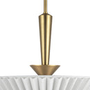 Alora - PD497016BGFW - One Light Pendant - Bridgette - Brushed Gold/Folded White