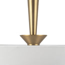 One Light Pendant<br /><span style="color:#4AB0CE;">Entrega: 4-10 dias en USA</span><br /><span style="color:#4AB0CE;font-size:60%;">PREGUNTE POR ENTREGA EN PANAMA</span><br />Collection: Bridgette<br />Finish: Brushed Gold/White Linen