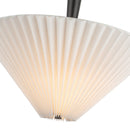 One Light Pendant<br /><span style="color:#4AB0CE;">Entrega: 4-10 dias en USA</span><br /><span style="color:#4AB0CE;font-size:60%;">PREGUNTE POR ENTREGA EN PANAMA</span><br />Collection: Bridgette<br />Finish: Matte Black/Folded White