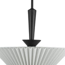 Alora - PD497016MBFW - One Light Pendant - Bridgette - Matte Black/Folded White