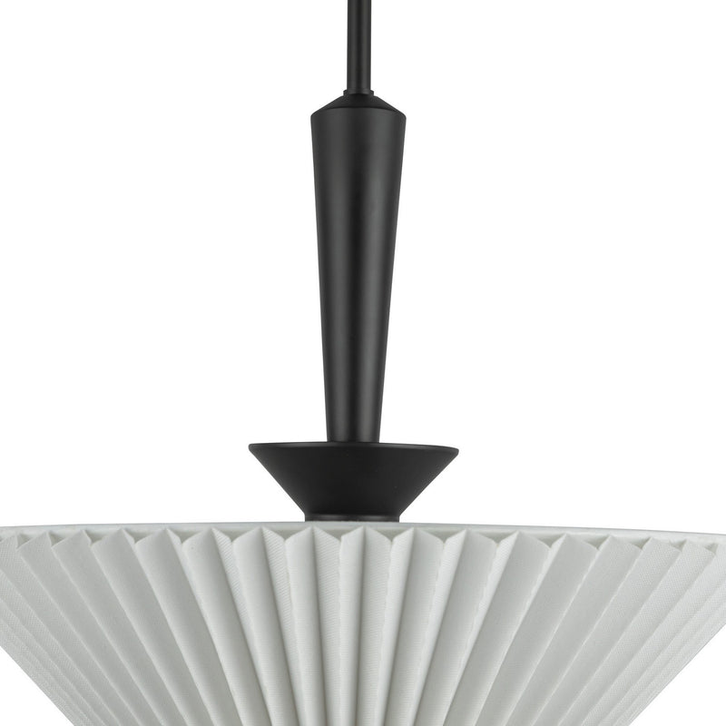 Alora - PD497016MBFW - One Light Pendant - Bridgette - Matte Black/Folded White