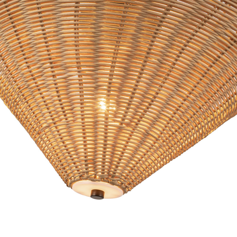 One Light Pendant<br /><span style="color:#4AB0CE;">Entrega: 4-10 dias en USA</span><br /><span style="color:#4AB0CE;font-size:60%;">PREGUNTE POR ENTREGA EN PANAMA</span><br />Collection: Bridgette<br />Finish: Matte Black/Rattan