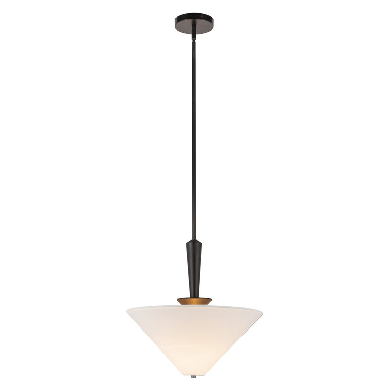 One Light Pendant<br /><span style="color:#4AB0CE;">Entrega: 4-10 dias en USA</span><br /><span style="color:#4AB0CE;font-size:60%;">PREGUNTE POR ENTREGA EN PANAMA</span><br />Collection: Bridgette<br />Finish: Matte Black/White Linen
