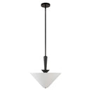 One Light Pendant<br /><span style="color:#4AB0CE;">Entrega: 4-10 dias en USA</span><br /><span style="color:#4AB0CE;font-size:60%;">PREGUNTE POR ENTREGA EN PANAMA</span><br />Collection: Bridgette<br />Finish: Matte Black/White Linen
