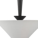 One Light Pendant<br /><span style="color:#4AB0CE;">Entrega: 4-10 dias en USA</span><br /><span style="color:#4AB0CE;font-size:60%;">PREGUNTE POR ENTREGA EN PANAMA</span><br />Collection: Bridgette<br />Finish: Matte Black/White Linen