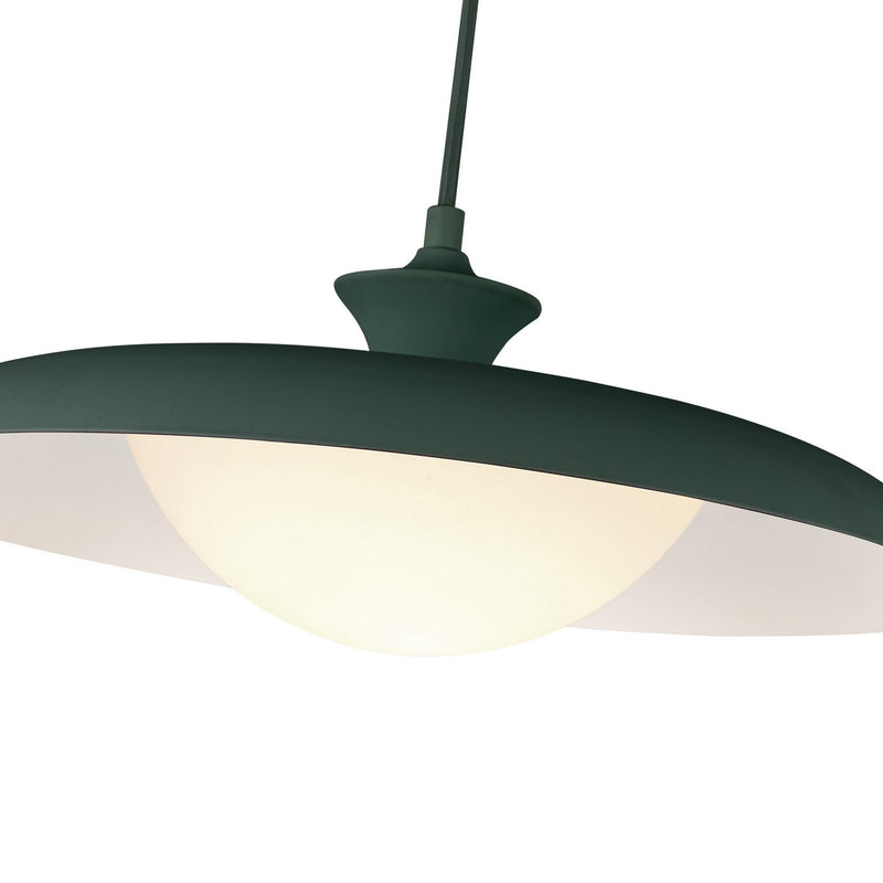 One Light Pendant<br /><span style="color:#4AB0CE;">Entrega: 4-10 dias en USA</span><br /><span style="color:#4AB0CE;font-size:60%;">PREGUNTE POR ENTREGA EN PANAMA</span><br />Collection: Minori<br />Finish: Pine Green
