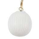 One Light Pendant<br /><span style="color:#4AB0CE;">Entrega: 4-10 dias en USA</span><br /><span style="color:#4AB0CE;font-size:60%;">PREGUNTE POR ENTREGA EN PANAMA</span><br />Collection: Cherise<br />Finish: Brushed Gold/Glossy Ribbed Opal Glass
