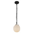 One Light Pendant<br /><span style="color:#4AB0CE;">Entrega: 4-10 dias en USA</span><br /><span style="color:#4AB0CE;font-size:60%;">PREGUNTE POR ENTREGA EN PANAMA</span><br />Collection: Cherise<br />Finish: Matte Black/Glossy Ribbed Opal Glass
