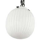One Light Pendant<br /><span style="color:#4AB0CE;">Entrega: 4-10 dias en USA</span><br /><span style="color:#4AB0CE;font-size:60%;">PREGUNTE POR ENTREGA EN PANAMA</span><br />Collection: Cherise<br />Finish: Matte Black/Glossy Ribbed Opal Glass