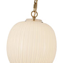 One Light Pendant<br /><span style="color:#4AB0CE;">Entrega: 4-10 dias en USA</span><br /><span style="color:#4AB0CE;font-size:60%;">PREGUNTE POR ENTREGA EN PANAMA</span><br />Collection: Cherise<br />Finish: Brushed Gold/Glossy Ribbed Opal Glass