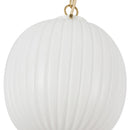 One Light Pendant<br /><span style="color:#4AB0CE;">Entrega: 4-10 dias en USA</span><br /><span style="color:#4AB0CE;font-size:60%;">PREGUNTE POR ENTREGA EN PANAMA</span><br />Collection: Cherise<br />Finish: Brushed Gold/Glossy Ribbed Opal Glass